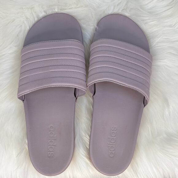 Adidas Unisex Adilette Comfort Slide Sandals - Soft Lavender Men\'s size 10 main image 6